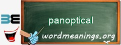 WordMeaning blackboard for panoptical